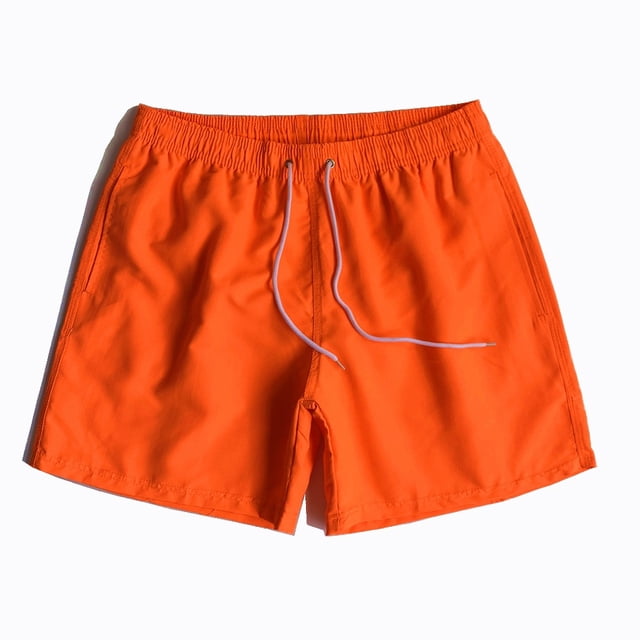 Pantalones de playa de un cuarto de largo de fibra de poliéster para hombres, pantalones cortos de baño de secado rápido de cinco minutos para hombres, pantalones de playa deportivos