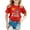 Red, variant on Toddler Girls Print Loose Casual Short Sleeve Top For Kids Summer T-Shirts Pink,1-2T Girls Shirts And Tops