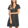 thumbnail image 2 of TIMIFIS Robes pour Femmes Été Décontractées à Imprimé Floral à Bretelles Spaghetti Robe Soleil Bohème Plage Évasée Mini Robes Été, 2 of 9