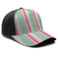 thumbnail image 3 of Design Pattern Baseball Cap – Stylish Spliced Design Adjustable Trucker Hat with Full Print Front & Brim, Breathable Cotton Blend Snapback for Sports, Travel & Daily Wear, 3 of 3
