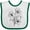 White and Green, variant on Inktastic Lily Boys or Girls Baby Bib