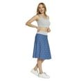 thumbnail image 4 of Women's Cyan Modern Cubes and Rhombuses A-line Printed Skirt Casual Wear, 3XL, Aqua Indigo, by Ambesonne, 4 of 6