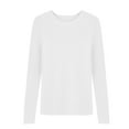 thumbnail image 6 of Women's Ribbed Knit Pullover Sweater, Slim Fit Soft Round Neck Top for Fall Winter, Comfortable Stretchy Casual Daily Wear, Versatile Layering Piece for Various Occasions White XXL, 6 of 8