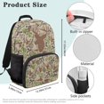 thumbnail image 7 of HUISEFOR Camo Bow Deer Backpack for School Kids Girls 17 Inch Large Capacity School Bag with Front Zipper, Lightweight Comfortable Backpack for Middle School Boys, 7 of 7