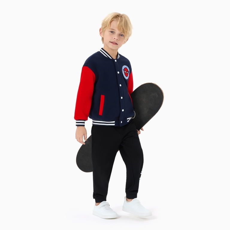 Marvel Spider-Man Boys Fleece Varsity Jacket photo 6