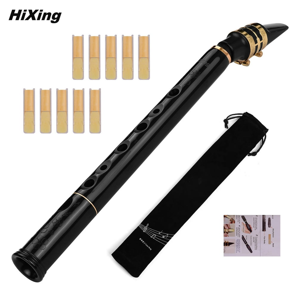 HiXing C Key Mini Pocket Saxophone Sax ABS Material with Mouthpieces