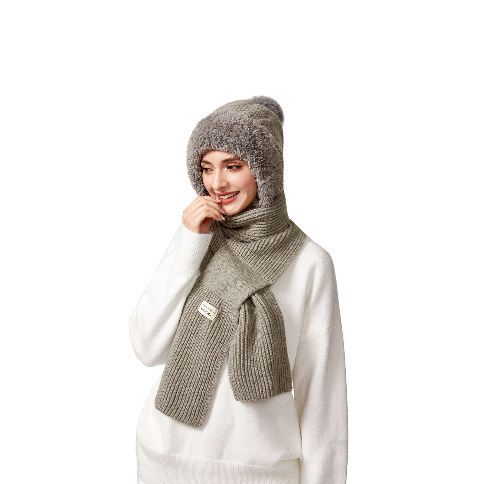 Winter Balaclava Hat 3 In 1 Knit Hat With Face Mask And Neck Gaiter, Windproof Thermal Warm Ski Mask Full Coverage Design, for Winter Skiing Snowboarding Cycling Outdoor Work