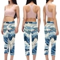 thumbnail image 2 of Seagull Women Pants: High Waist Capris Not See-Through Printed Leggings,for Running, Fitness, Yoga, 2 of 6