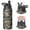 Black-2, variant on 18oz Insulated Water Bottle with Straw & Cleaning Brush, Wide Mouth Stainless Steel Flask, Camo Print