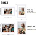 thumbnail image 4 of Vittanly 8x12 Picture Frame, Premium Material with Shatter Resistant Plexiglass, Display Pictures 6x8 with Mat or 8x12 without Mat, Photo Frame for Wall or Table Top Display, White, 1 Pack, 4 of 8