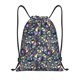 thumbnail image 1 of Fotbe Purple-Gold Triangles Bolsa Mochila con Cordón Estampada, Bolsa de Gimnasio Deportiva, Bolsa Cinch, Bolsa con Cordón para Hombres y Mujeres-Medium, 1 of 6