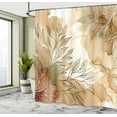 thumbnail image 2 of Ambesonne Tan Shower Curtain, Abstract Branches Marble Like, 69"Wx70"L, Almond Ecru Beige, 2 of 4