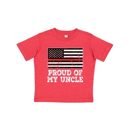 

Inktastic Firefighter Uncle Red LineFlag Gift Toddler Boy or Toddler Girl T-Shirt