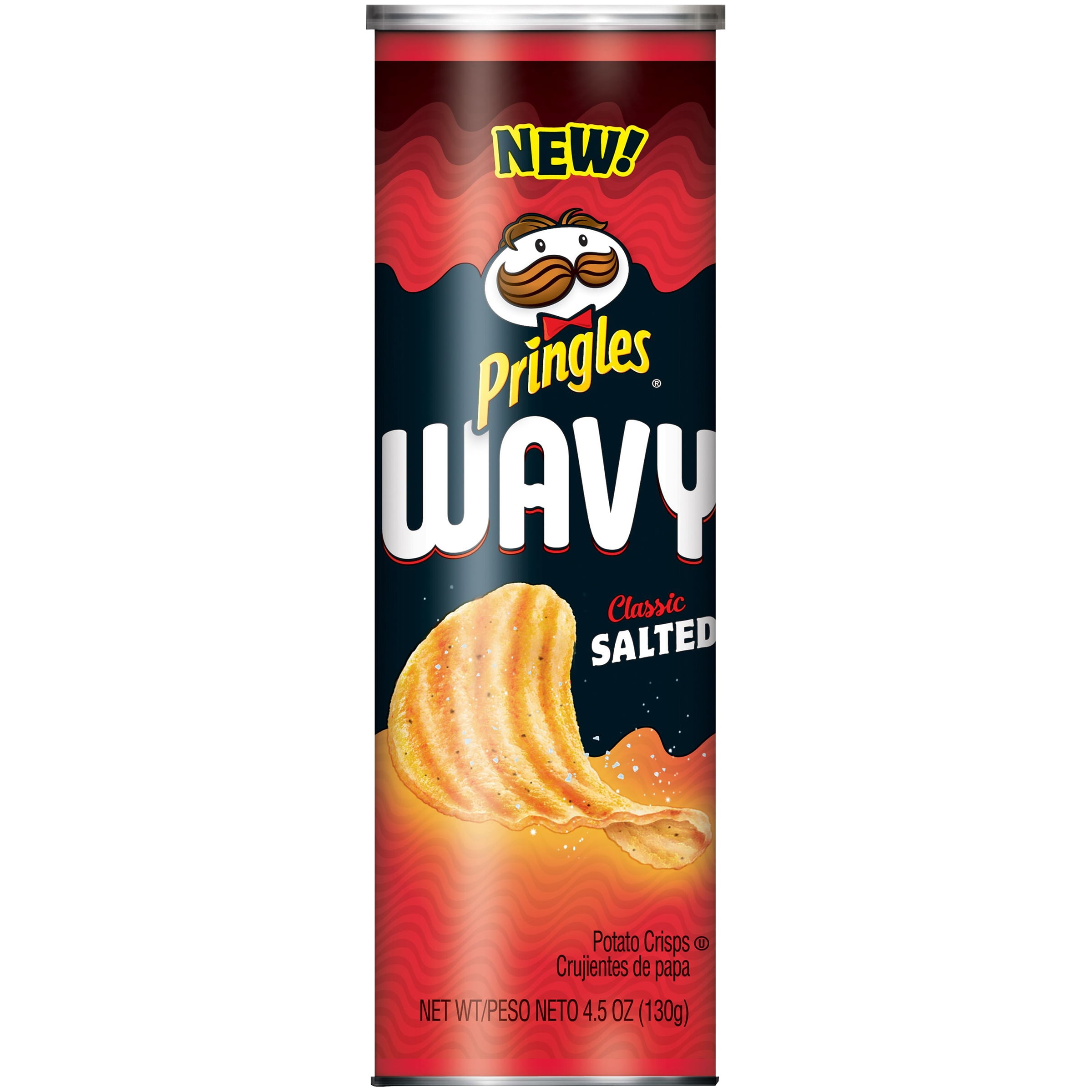 Pringles Salty Wavy Potato Crisps Chips - 4.5oz.