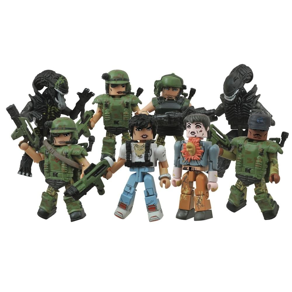 Frost /& Burning Warrior Alien 2-Pack Unknown Aliens Minimates Series 2 Pvt