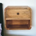 thumbnail image 3 of Artisan Furniture Solid Wood  Mini Oak-ish Floating Open Nightsand, 3 of 11
