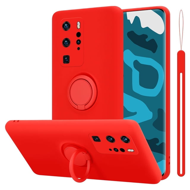Cadorabo Case for Huawei P40 PRO Cover Screen Protection TPU Silicone Gel Back case Fokus Ring