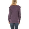 thumbnail image 2 of Gomelly Ladies T-shirt Crew Neck Sweatshirt Casual Pullover Women Loose Fit Work Tops Long Sleeve Purple M, 2 of 7