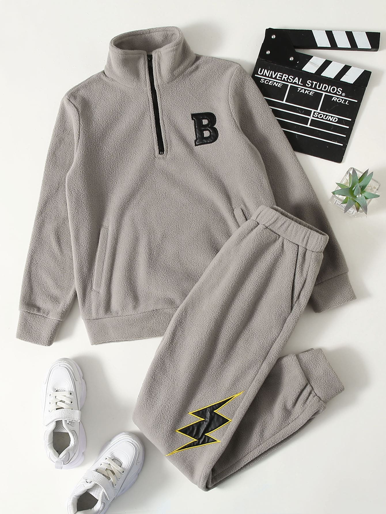 zipper half placket sweatshirt