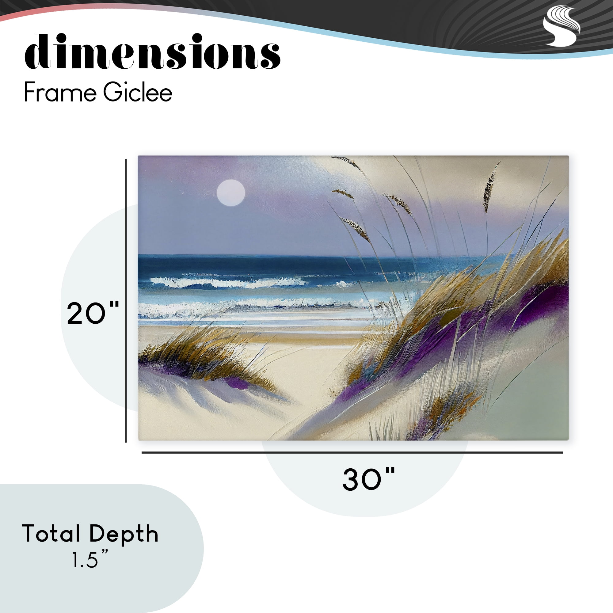 Beach Dunes Serenity Canvas Wall Art, design by Sasha