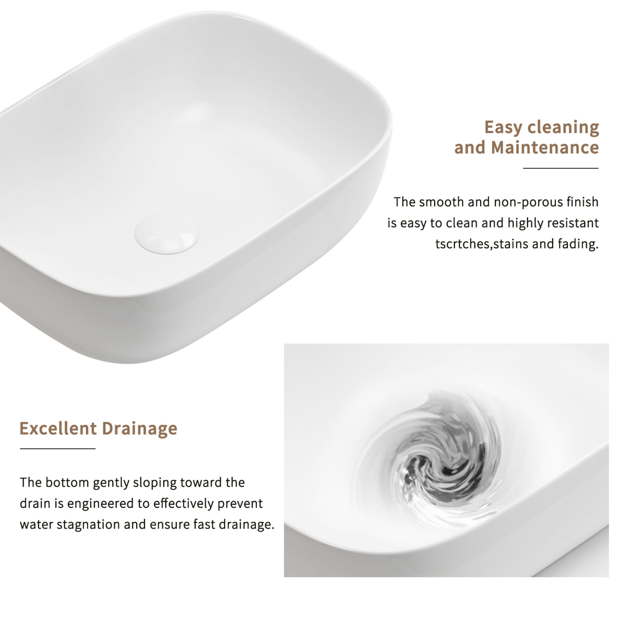 Bathroom Vessel Sink,Small Sink Above Counter,White Porcelain Ceramic,Bathroom Vanity Sink,Oval