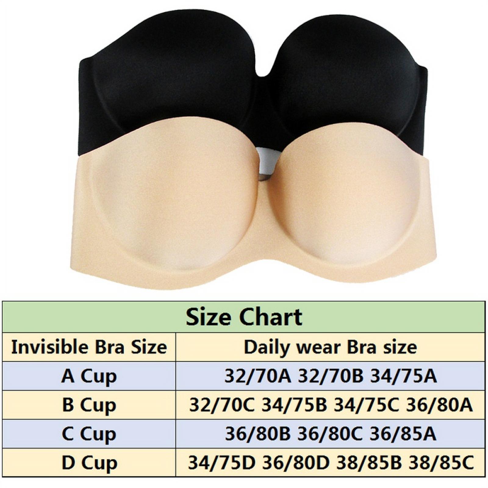 One Piece Strapless Bras Push Up For Women Lift Brassiere Seamless Invisible Bra