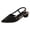 Black, variant on Women's Mary Jane Shoes Point Toe Ballet Flat Adjustable Ankle Buckle Mules Casual Slip on Comfortable Chunky Low Block Heels Wine Size 7.5