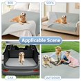 thumbnail image 4 of Smiry Waterproof Dog Couch Covers, Washable Dog Blankets For Sofa & Bed, Reversible Furniture Protector For Pets (30x53 Inch, Grey/Light Grey), 4 of 7