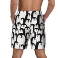 thumbnail image 4 of Haiem Cartoon Penguin Mens Swim Trunks with Compression Liner 2 in 1 Swimming Shorts Stretch Swimwear Quick Dry,Board Shorts-Medium, 4 of 9