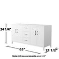 thumbnail image 6 of Wyndham Collection Wch717166d-Cx-Mxx Elan 65" Double Free Standing Vanity Cabinet Only -, 6 of 7