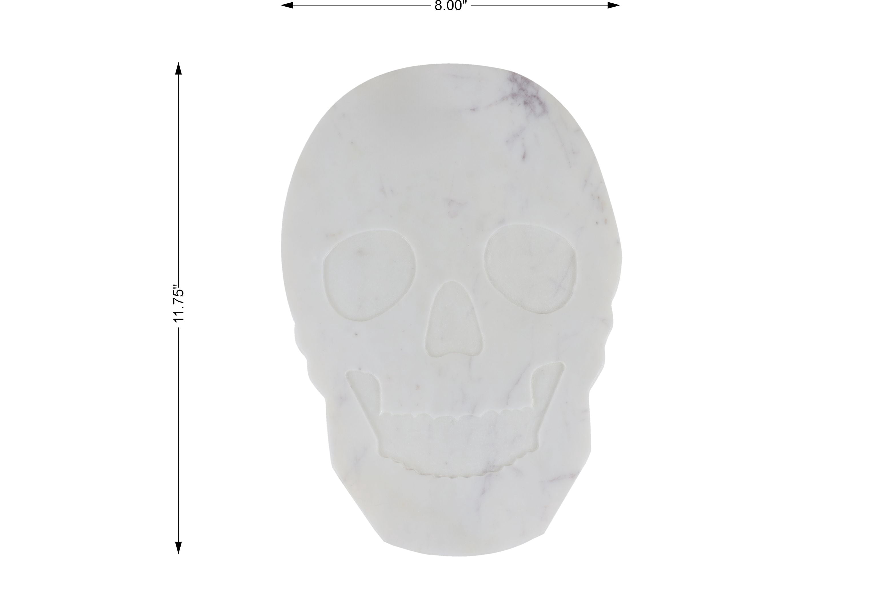 Way to Celebrate Halloween Skull Marble Serving Board