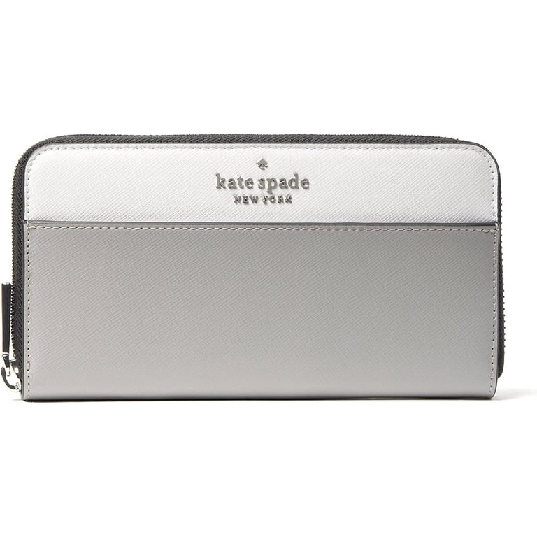 Kate Spade Staci Colorblock Large Continental Wallet - Nimbus Grey – Jax &  Henley