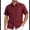 Black Cherry, variant on Men's Short Sleeve Button Up Guayabera Shirt - White - M
