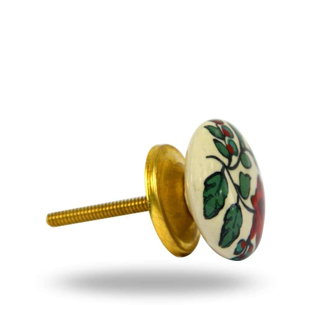 Set of Six Ceramic Plucks Cabinet Knobs by Trinca-Ferro