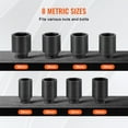 thumbnail image 3 of VEVOR Axle Nut Impact Socket Set 1/2" Drive Deep 12-Point 8PCS Metric Nut Socket, 3 of 8