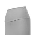 thumbnail image 4 of Made by Olivia Women's Basic Foldable High Waist Regular and Plus Size Maxi Skirts, 4 of 4