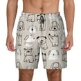 thumbnail image 3 of Uemuo Puppy Pattern Mens Swim Trunks Quick Dry Board Shorts with Mesh Lining, Stretch Beach Shorts Quick Dry No-Chafing Board Shorts-XX-Large, 3 of 9