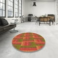 thumbnail image 3 of Ahgly Company Indoor Round Patterned Love Red Area Rugs, 8' Round, 3 of 6