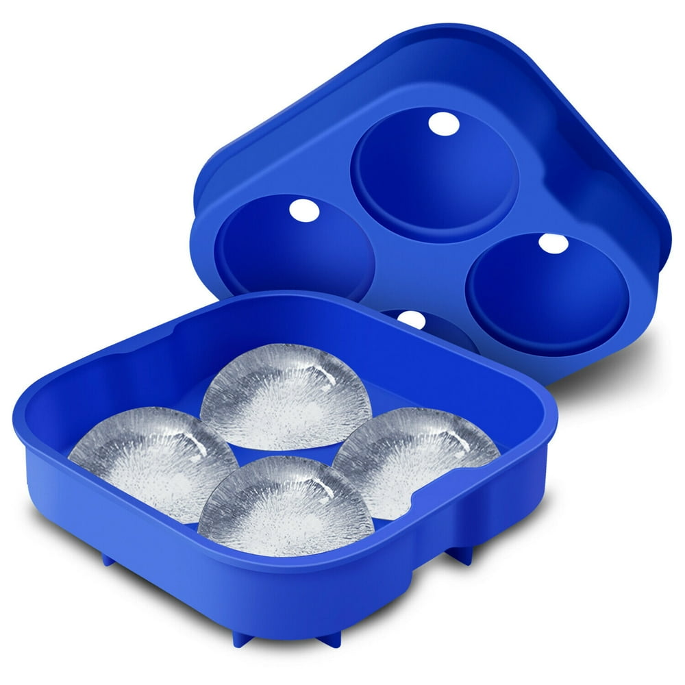 Round Ice Balls Maker Tray Cube Whiskey Cocktails Funnel Silicon Ice