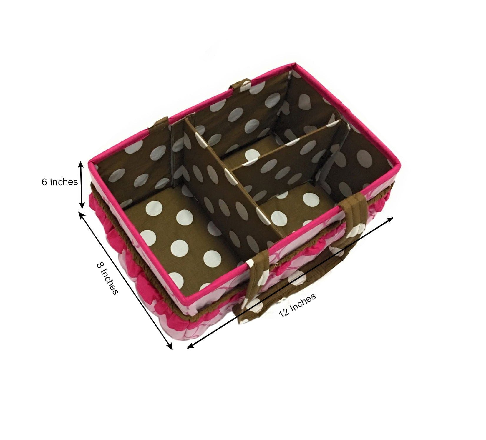 Bacati - Nursery Storage Caddy Butterflies Pink/Chocolate Girls