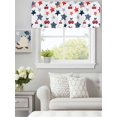 thumbnail image 4 of Independence Day Blue Red Star Valances for Windows,Kitchen Valance Rod Pocket Short Curtain, Abstract Stars Cherry Valance Curtain Window Valances for Bedroom Bathroom Living Room 42x18in, 4 of 9