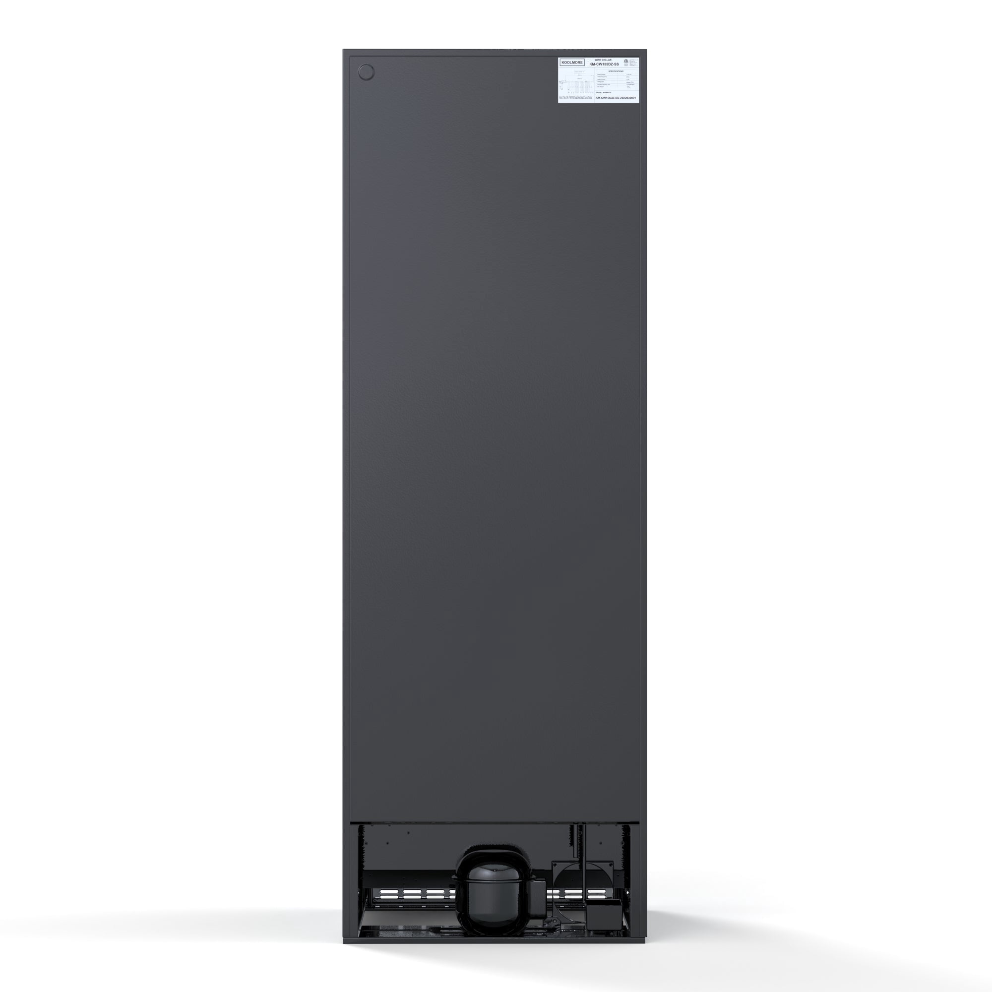 23 in. Dual Zone, Full Glass Door, Wine Cooler Refrigerator, Freestanding or Built-In Unit, 15.1 cu ft. KM-CW155DZ-SS