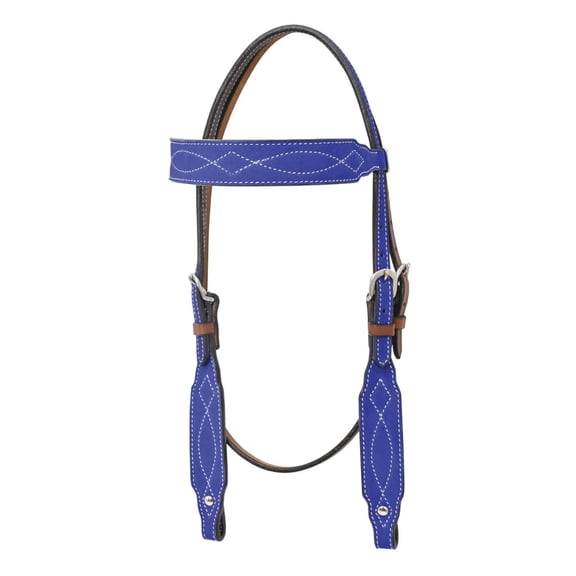 CIRCLE Y Marfa Lights Suede Browband Royal Headstall (1070-10-AK)