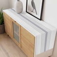 thumbnail image 4 of Grey Vertical Striped Table Runner - 36 Inch Long, Kitchen Dining Table Runner Dresser Scarves, White Modern Simple Geometric Farmhouse Decor for Coffee Tables Wedding Party Banquet, 4 of 8