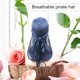 thumbnail image 2 of Tapón Silky Cap Bonnet Headwraps con la elasticidad de la moda de la cola larga Flexible ajustable para los ciclistas Hip-Hop Lovers Daily Decoration Navy Black Edge Kearding AP008480-05B, 2 of 5