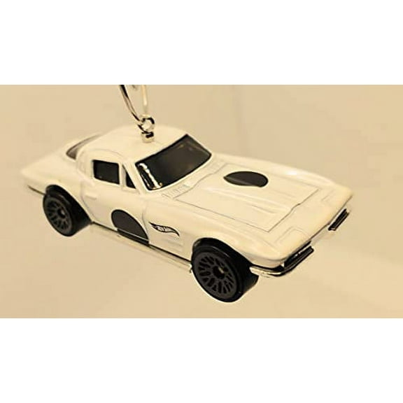 1964 Chevy Corvette Sting Ray Christmas Ornament 1:64 White