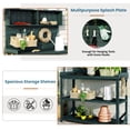 thumbnail image 3 of Jopath 65"Outdoor Potting Bench Table, Patio Workstation, Garden Potting Bench with 4 Storage Shelves and Side Hook for Outdoor Vegetables Flowers and Herbs Forest Green, 3 of 9