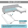 thumbnail image 4 of DONGPAI Stretch Couch Cushion Covers for Sectional Sofa L Shape, Extra Large Sofa Cushion Furniture Protector with Elastic Bottom, Dark Gray, 4 of 8