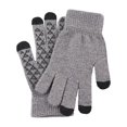 thumbnail image 1 of 1 Pair Winter Gloves Touch Screen Solid Color Polyester Warm Full Finger Gloves for Cycling, 1 of 10