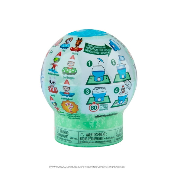 The Elf on the Shelf Secret SnoPrize Mystery Figure in blue Globe